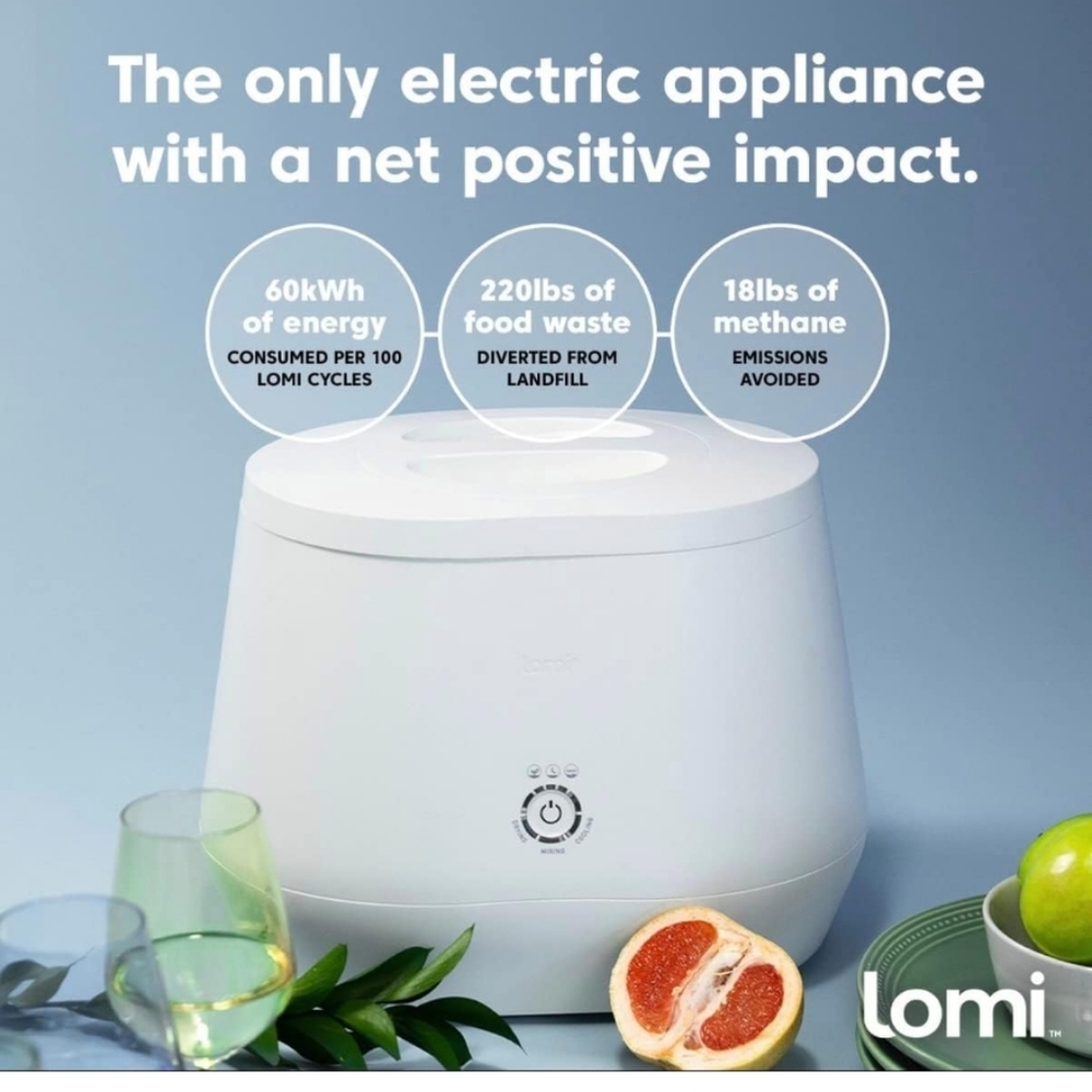 LOMI Classic Electric Kitchen Composter Smart Waste White New Open Box Fertilize